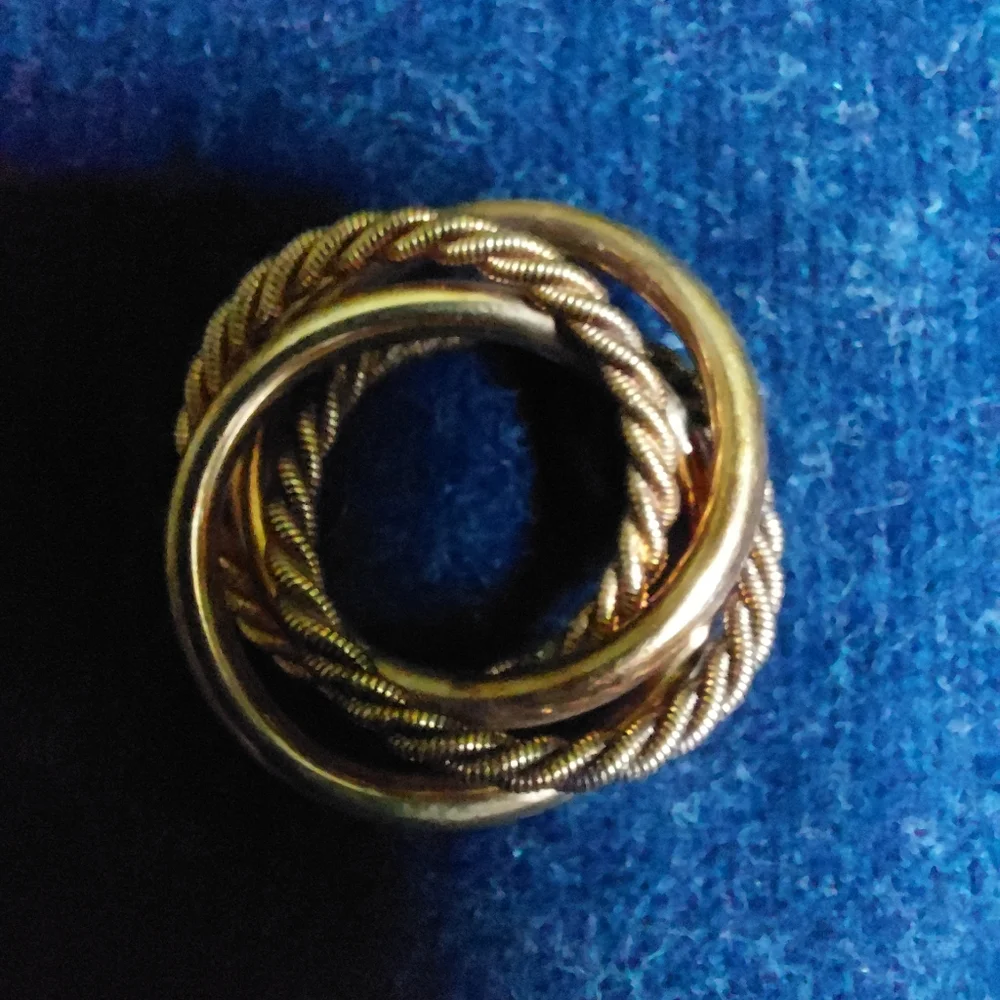 Vintage H.G. Henry Griffith Stacked Circle Brooch 12K GF, Estate Jewelry